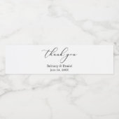 Minimalistische elegantie kalligrafie inkt bruilof waterfles etiket (Enkel label)