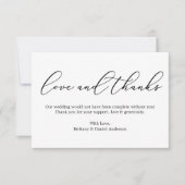 Minimalistische Elegantie Liefde en Bedankt Kallig (Voorkant)