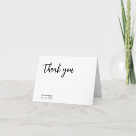 💍 Minimalistische Elegantie met een mooie boodsch Bedankkaart