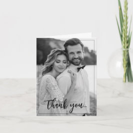 💍 Minimalistische Elegantie met foto Bedankkaart