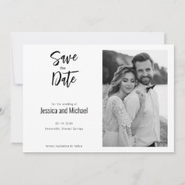 💍 Minimalistische Elegantie met foto Save The Date