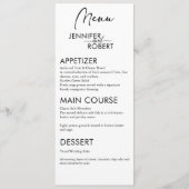 Minimalistische Elegantie | Modern Trouwtafelmenu Menu (Voorkant)