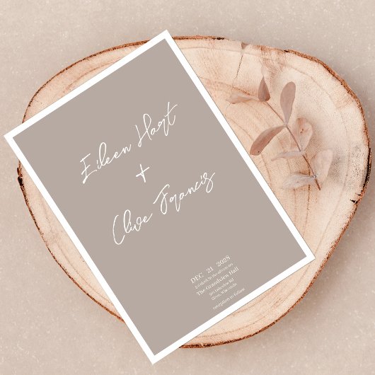 Minimalistische elegantie: moderne stijlvolle brui kaart