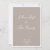 Minimalistische elegantie: moderne stijlvolle brui kaart (Voorkant)