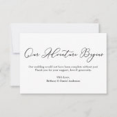 Minimalistische elegantie Onze avontuurlijke kalli Bedankkaart (Voorkant)