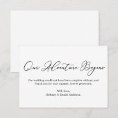 Minimalistische elegantie Onze avontuurlijke kalli Bedankkaart (Voorkant / Achterkant)