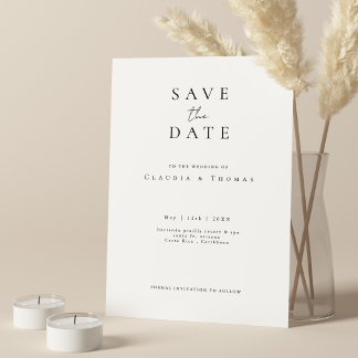 Minimalistische elegantie Save the Date Uitnodigin
