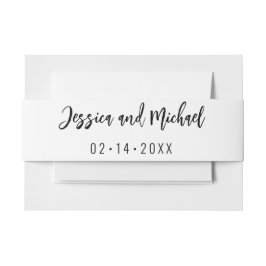 💍 Minimalistische Elegantie Uitnodigingen Wikkel