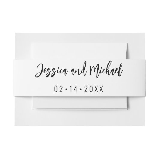 💍 Minimalistische Elegantie Uitnodigingen Wikkel (Voorkant Voorbeeld)