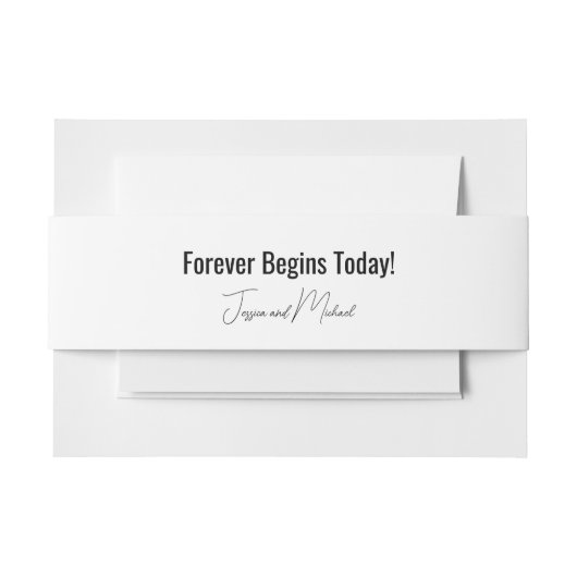 💍 Minimalistische Elegantie Uitnodigingen Wikkel (Voorkant Voorbeeld)