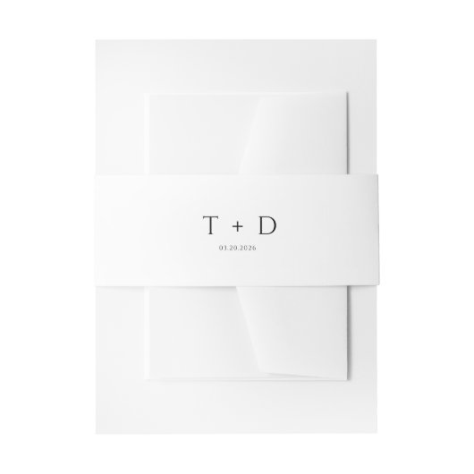 Minimalistische Elegantie Uitnodigingen Wikkel (Voorkant Voorbeeld)
