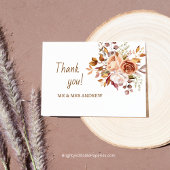 Minimalistische Elegantie Waterverf Dahlia bruilof Bedankkaart