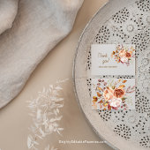 Minimalistische Elegantie Waterverf Dahlia bruilof Bedankkaart