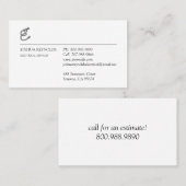 minimalistische elektricien visitekaartje (Voorkant / Achterkant)