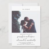 Minimalistische Elopement-foto Save The Date (Voorkant)