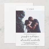 Minimalistische Elopement-foto Save The Date (Voorkant / Achterkant)