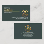 Minimalistische Emerald Green Chauffeur-driver Visitekaartje (Voorkant / Achterkant)