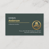 Minimalistische Emerald Green Chauffeur-driver Visitekaartje (Voorkant)