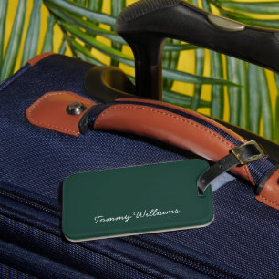 Minimalistische Emerald Green Professional Eenvoud Bagagelabel