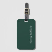 Minimalistische Emerald Green Professional Eenvoud Bagagelabel (Voorkant (verticaal))