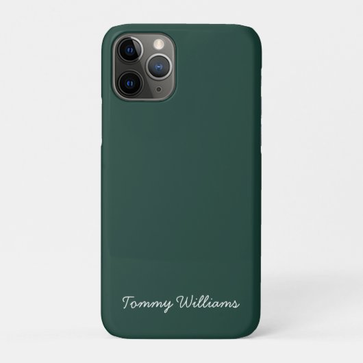 Minimalistische Emerald Green Professional Eenvoud Case-Mate iPhone Case (Achterkant)