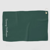 Minimalistische Emerald Green Professional Eenvoud Golfhanddoek (Horizontaal)