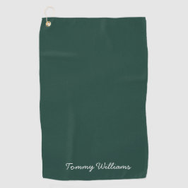 Minimalistische Emerald Green Professional Eenvoud Golfhanddoek