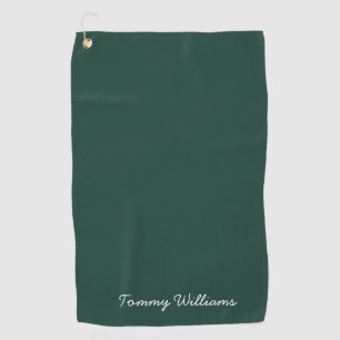 Minimalistische Emerald Green Professional Eenvoud Golfhanddoek