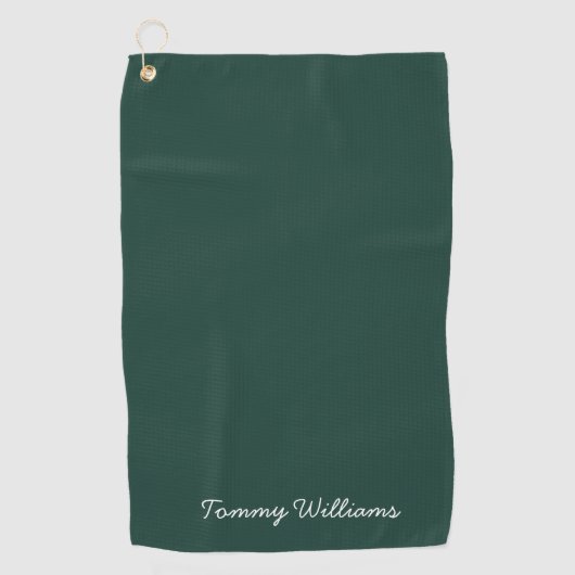 Minimalistische Emerald Green Professional Eenvoud Golfhanddoek (Voorkant)