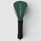 Minimalistische Emerald Green Professional Eenvoud Golfheadcover (Voorkant)