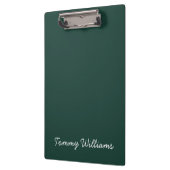 Minimalistische Emerald Green Professional Eenvoud Klembord (Links)