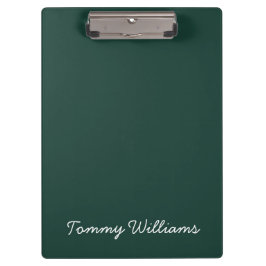 Minimalistische Emerald Green Professional Eenvoud Klembord
