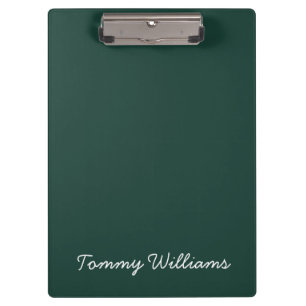 Minimalistische Emerald Green Professional Eenvoud Klembord