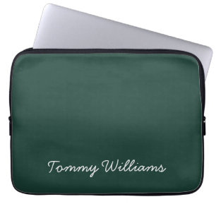 Minimalistische Emerald Green Professional Eenvoud Laptop Sleeve