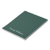 Minimalistische Emerald Green Professional Eenvoud Notitieblok (Linkerzijde)