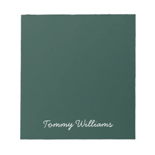 Minimalistische Emerald Green Professional Eenvoud Notitieblok