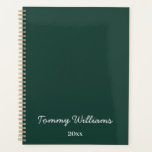 Minimalistische Emerald Green Professional Eenvoud Planner<br><div class="desc">Deze eenvoudige,  minimalistische kan worden gepersonaliseerd om een naam of een tekst van uw keuze op te nemen. Als u geen tekst wilt en liever een lege tekst wilt,  kunt u de tekst gewoon verwijderen.</div>