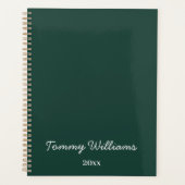Minimalistische Emerald Green Professional Eenvoud Planner (Voorkant)
