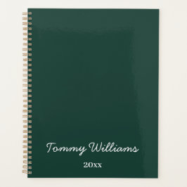Minimalistische Emerald Green Professional Eenvoud Planner