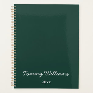Minimalistische Emerald Green Professional Eenvoud Planner