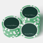 Minimalistische Emerald Green Professional Eenvoud Poker Chips (Opstapeling)