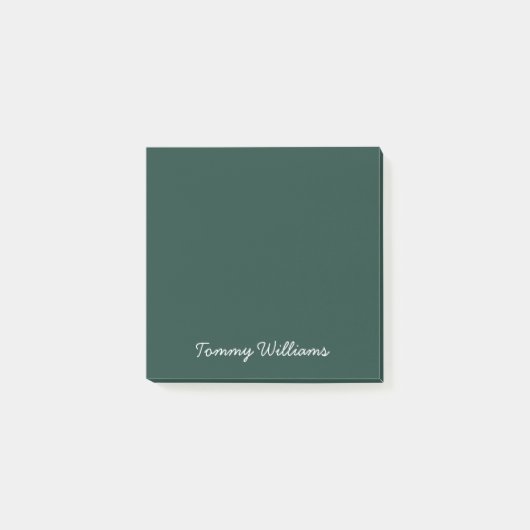 Minimalistische Emerald Green Professional Eenvoud Post-it® Notes (Voorkant)
