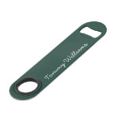 Minimalistische Emerald Green Professional Eenvoud Speed Flessenopener (Voorkant Gekanteld)