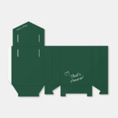 Minimalistische Emerald Green Welcome Wedding Favo Bedankdoosjes (Uitgevouwen)