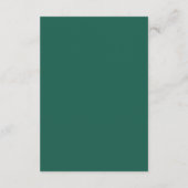 Minimalistische Emerald Text Wedding Wishing Well Informatiekaartje (Achterkant)