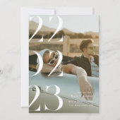 Minimalistische en chic zwart-wit Save the date Kaart (Voorkant)