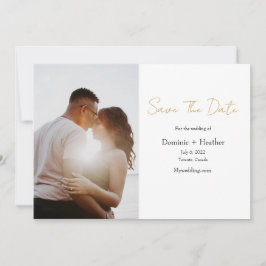 Minimalistische en chique foto save the date