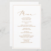 Minimalistische en chique huwelijksdiner menu's (Voorkant / Achterkant)