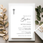 Minimalistische en eenvoudige doopdoop kaart