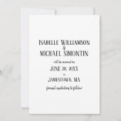 Minimalistische en eenvoudige foto's opslaan de da save the date (Achterkant)